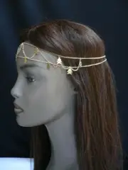 New Women Gold Mini Metal Skulls Two Rows Head Chain Casual Fashion Jewelry