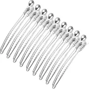 HAKIDZEL 12pcs Stainless Steel Alligator Hair Clips for Hair Durable Duckbill Design with Enhanced Stability for Salon and Styling Silver