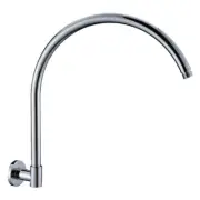 New Fienza 400mm Round Swivel Gooseneck Shower Arm Chrome 422103