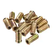 M8x30mm Threaded Inserts for Wood Hex Socket Drive Furniture Screw-in Nut 16pcs