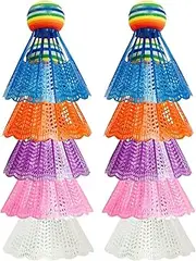 Colorful Badminton Balls,Nylon Badminton Training Kit | Lightweight Training Tool for Garden, Playground, Home, Gym, Balcony