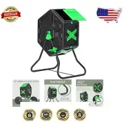 Compact Hexagonal Compost Bin - 18.5 Gallon Tumbling Composter for Gardens