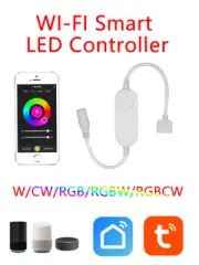 For Alexa Google TUYA 10M Smart Life WiFi Led Dimmable PWM IP20 Button Strip
