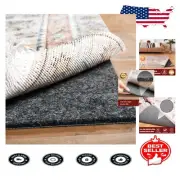 Thick 1/4" Felt Rug Pad 9x12 Ft - Cushioned Non-Slip Surface for Hardwood