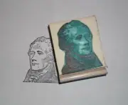 Alexander Hamilton rubber stamp by Amazing Arts