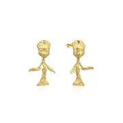 Couture Kingdom - Marvel - Guardians Of The Galaxy Baby Groot Drop Earrings Yellow Gold