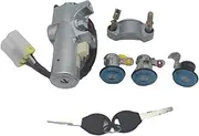 PEIKEDA Fit for Nissan for Datsun 720 Navara D22 AL287 GED-30M416-S2S 4pcs Full Set Ignition Switch Door Trunk Lock(Silver)