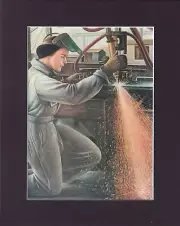 8X10" Matted Print Picture Art of War: Edna Reindel, Women at War