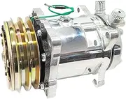5H14 SD508 AC Compressor Compatible with Tractor Excavator Heavy Duty Truck 12V/24V 2PK V Blet Pulley(R134A 24V)