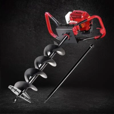 Post Hole Digger Petrol Drill Borer Fence Auger Detachable Blades Heavy Duty