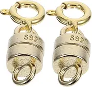 COHEALI Magnetic Necklace Clasps 2pcs Magnetic Bracelet Clasps Jewelry Connectors for DIY Necklaces Bracelets
