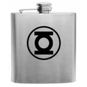 Green Lantern Stainless Steel Hip Flask 6oz