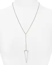 Sterling Silver Pyramid Pendant Necklace, 22