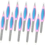 Ipetboom 10pcs Gel Nail Sticker Toenail Cuticle Press Nails Block Nail Polish Tungsten Drill Bits Nail Podiatrist Nail Files and Buffers Hand Nail Kit Nail Decals Clipper Device Plastic