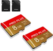8GB with Adapter, High Speed Memory Card, 2 pk Tablet Mobile Phone/Camera//Game