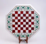 15'' Marble Octagon Chess Table Top with Inlay Art Coffee Table for Home c22