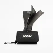 LOGIN Poop Bag Holders - Textile Black with 17 compostable bags loaded