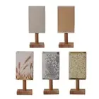 Bedside Table Lamp Decorative USB Powered Night Light Warm White with Linen