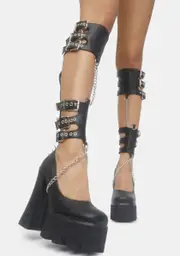 [Lamoda] Bondage Chain Platform Heels