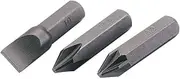 Draper Tools Plain Slot Impact Screwdriver Bit, Black, 10 mm Size