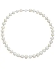 BELPEARL Silver 10-11mm Freshwater Pearl Necklace