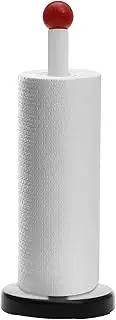 Wood Vertical Paper Towel Holder Countertop with Weighted Base Decorative Paper Towel Dispenser Nonslip Kitchen Roll Holder for Kitchen Countertop