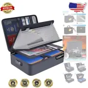 Versatile Fireproof Storage Bag with Accordion Organizer for Important Documents