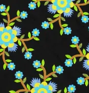 Rose of Sharon Hand Applique Wall QUILT TOP Incredible sm. details