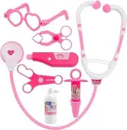 Doctor's Case for Children from 3 Years, Doctor's Case, Children's Doctor's Case, Doctor's Set, Children's Doctor's Case, Doctors Play, Toy Doctors for Children, Boys, Girls, Role Play Gifts (Pink)