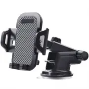 3 In 1 Carbon Fiber Bracket For Vehicle Navigation Sucker Outlet Black Mounts & Holders