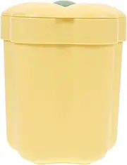 GANAZONO Cute Flower Desktop Wastebasket Trash Bin with Lid for Office and Home Decorative Rubbish Bin Bedside Garbage Can for Waste