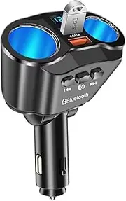 Wireless Fm Transmitter,90° Rotatable Wireless Transmitter - FM Transmitter for Car, Fast Car Charger, Wireless FM Radio Car Kit Wireless Car Adapter for