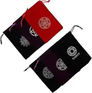 Healeved 6pcs Tarot Drawstring Bag Bags Handles Large Dice Bag Silk Tarot Card Pouch Pouches Tarot Card Bag Duffle Tarot Decks Moving Boxes Storage Boxes Drawstrings Sealer Holder Flannel