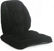 Office Chair Back Massage Lumbar Supports and Nonslip Chair Seat Pads Cushion Pain Relief Back Rest Lumbar Cushion Pillow for Dinning Chair,Car Seats,Recliner,Sofa-Black