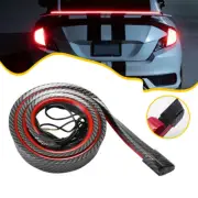 120cm LED Car Spoiler Trunk Rear Tail Lip Brake Wing Lamp Light Bar Glossy Black