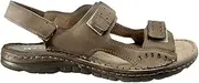 [ESTRO] Sandals Men's Mules - Genuine Leather Summer Shoes Men's Slippers with Non-Slip Rubber Sole S2, beige, 10.5 AU