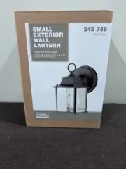 Home Depot Outdoor Coach Wall Lantern Clear Glass Black 8.5" 245746