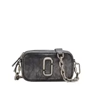 The Metallic Distressed Big Shot Crossbody Bag One size Black