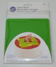 NEW Wilton Silicone Texture Mats GRASS BRICK DESIGN Fondant Gum Paste Dough Cake