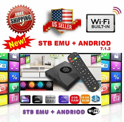 ANDROID STB Emu BOX 7.1.2 Quad Core 2GB RAM 16GB ROM RK3328 64bit Cortex-A53