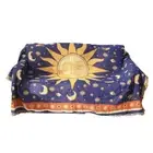Sofa Blankets Country Retro Jacquard Woven Blankets for Sun Moon God Sofa Throws