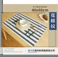 在飛比找momo購物網優惠-【餐廚用品】地中海簡約隔熱餐桌墊40x60cm(居家裝飾 佈