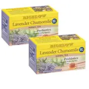 Bigelow Lavender Chamomile Herbal Tea – 36 Caffeine-Free, Calming Tea Bag 2-Pack