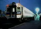 5x7 COLOR PHOTO MARC CAB CAR #7758 IN AMTRAK SERVICE, NEW HAVEN, CT NOV 29, 1992