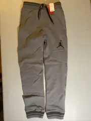 Vintage 2011 YOUTH Jordan Boys Gray Cuffed Fleece Pant size Medium (10-12) Retro