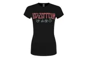 Led Zeppelin Womens/Ladies Symbols Logo T-Shirt (Black) - UTRO905