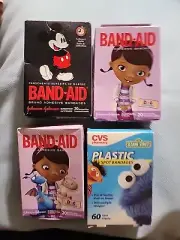 SET OF 4 BOXES OF CHARACTER BAND-AID STOCKING STUFFERS