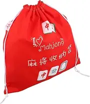 Large Capacity Mahjong Game Bag Drawstring Pouch for Tiles Travel Organizer Storage Pouch Mahjong Accessories