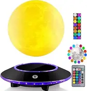 [VGAzer] Floating Moon Lamp, 16 Colours, 20 Models, 6 Inch Floating Moon Lamp, Light Spinning LED with Remote Control, Adjustable Brightness for Friends, Gifts, Office, Room Decoration