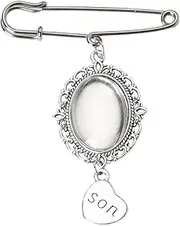 [YALLNASL] Memorial Gifts for Loss of Daughter Son Sympathy Gifts for Mom Dad Remembrance Picture Frame Pendant Brooch for Funeral